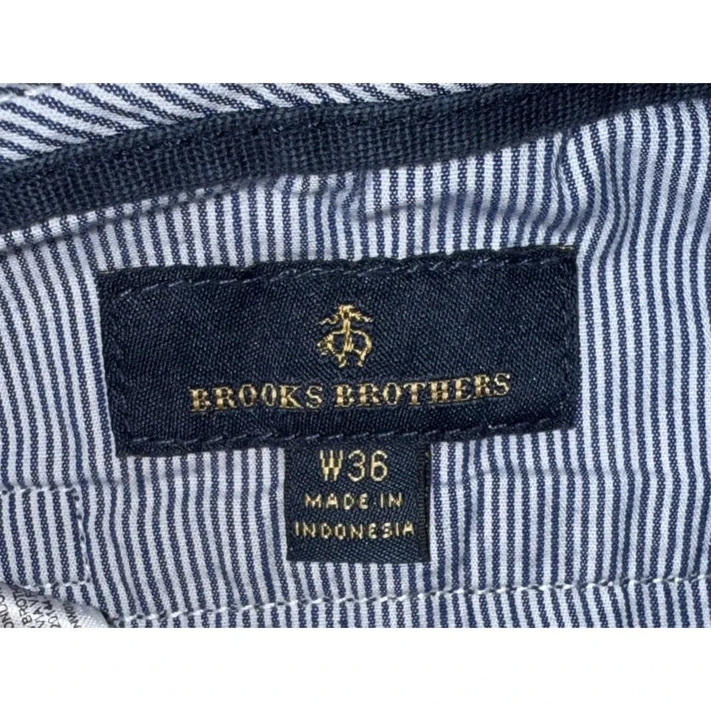 Brooks Brothers 1818 Men's Navy Blue Classic Chino Shorts 36x9 Casual Preppy A